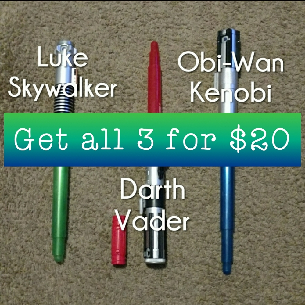 ✨Star Wars Lightsabers All 3 for $20✨